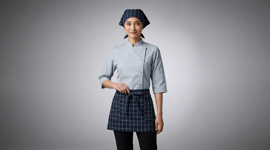 Modern Windowpane Grid Professional Apron