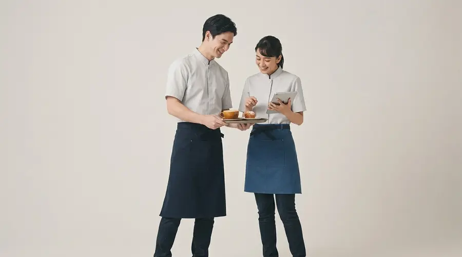 Modern Navy Blue Utility Waist Apron