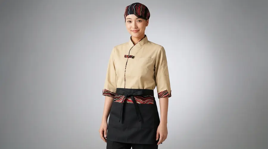 Premium Red Wave Graphic Apron