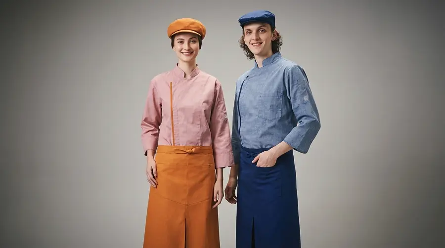 Chambray Uniform with Contrast Trim