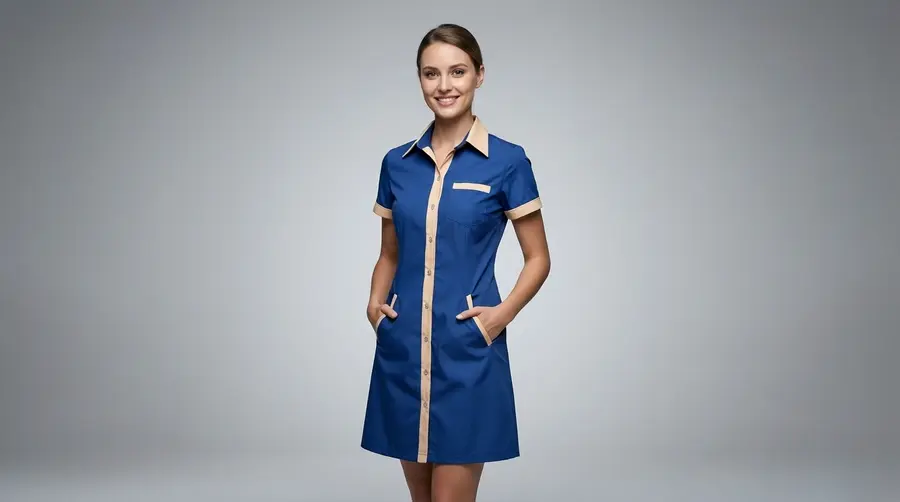 Modern Sporty Blue & Orange Service Dress