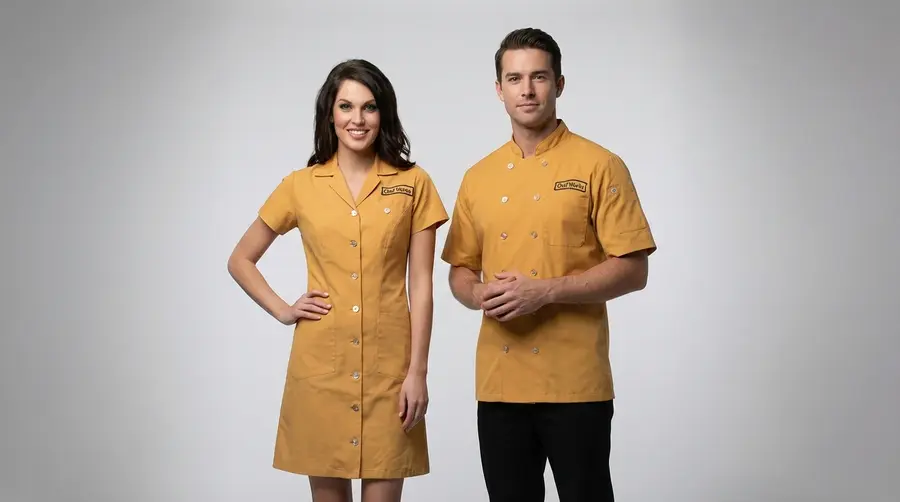Vintage Mustard Diner Service Uniform