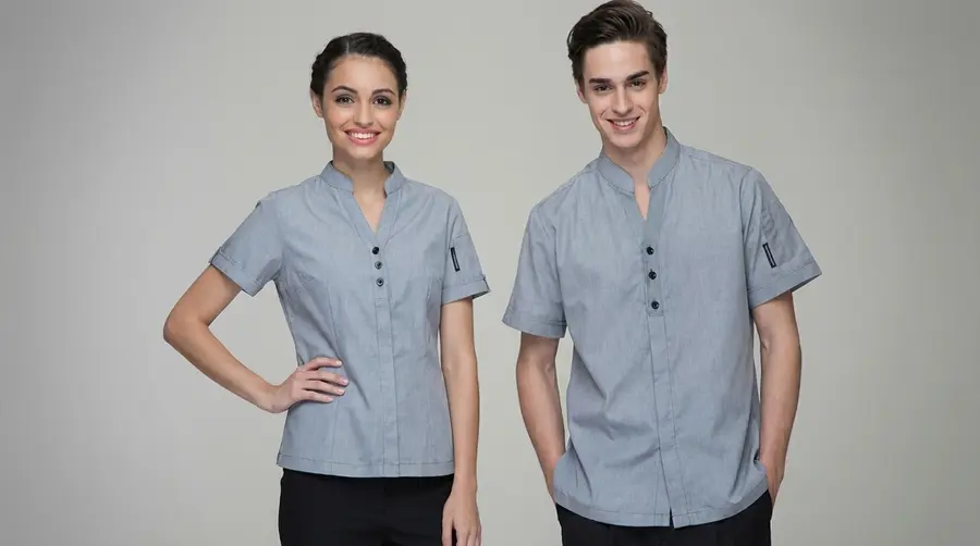 Light Grey Oxford Mandarin Shirt