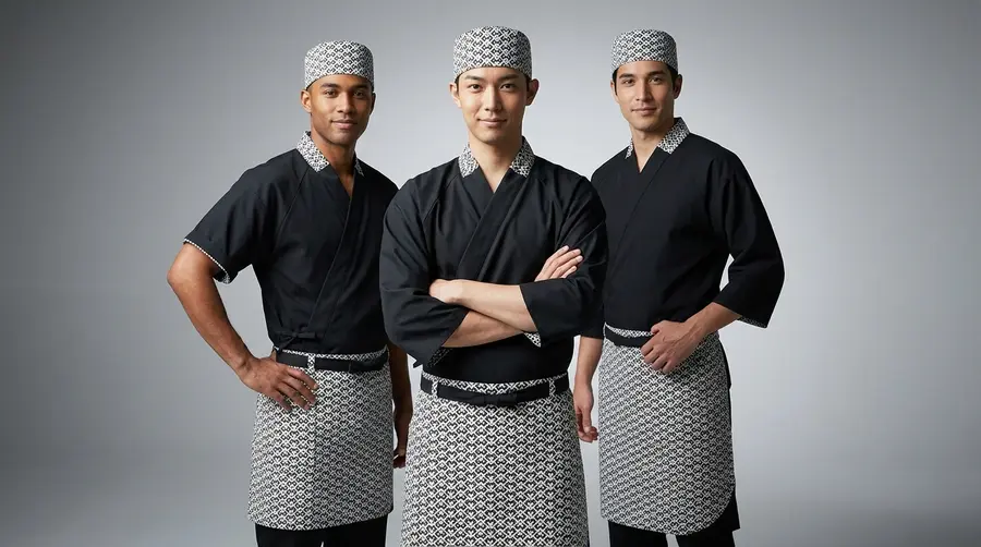 Modern Geometric Japanese Chef Set