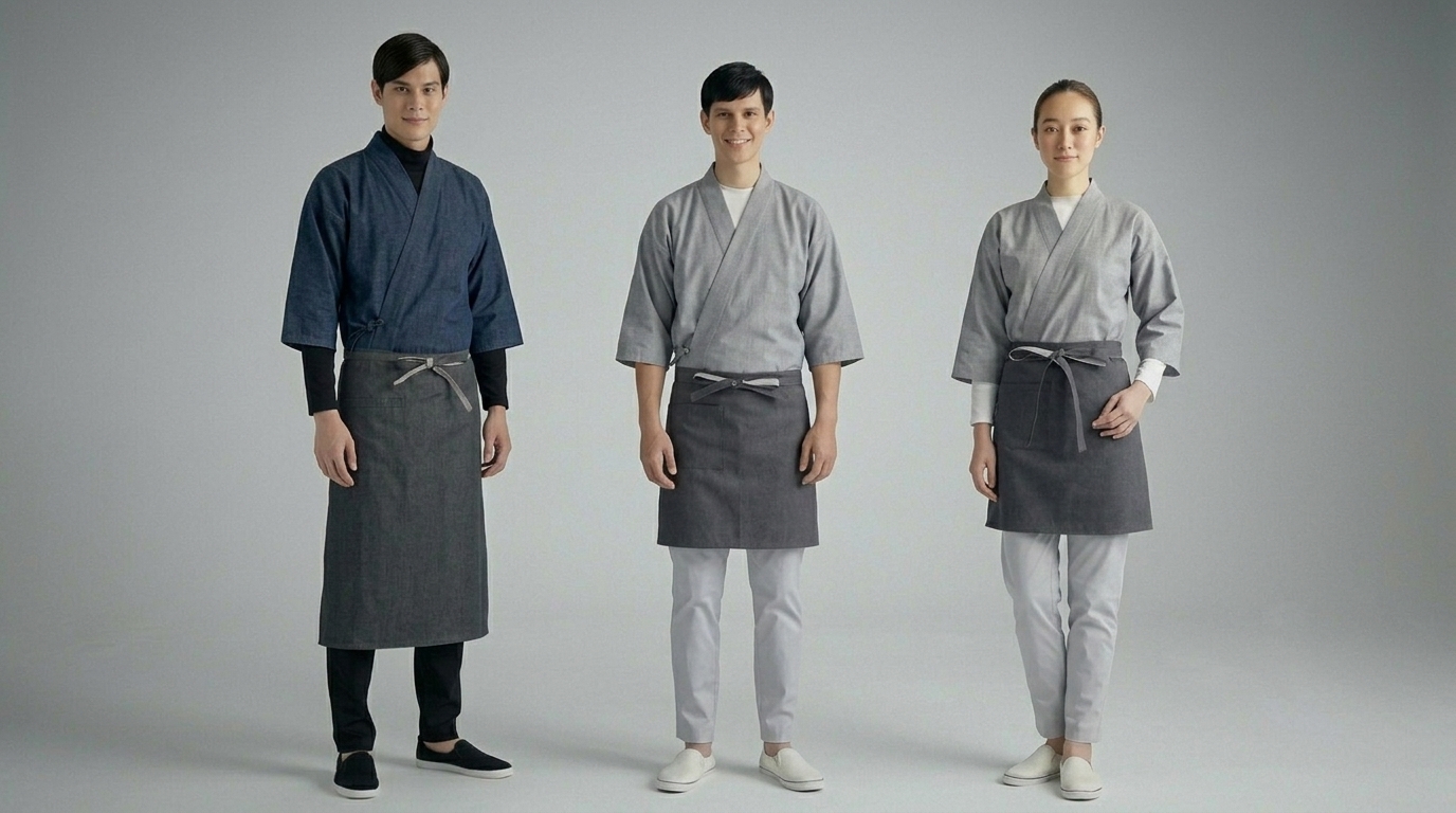 Chef jacket with logo and name embroidery, a Zionward made-to-order sample