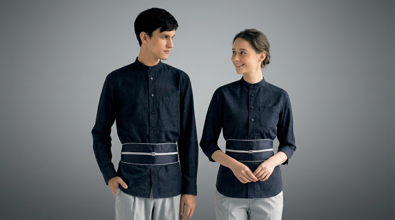 High-quality fabric samples for tailoring chef uniforms and restaurant uniforms